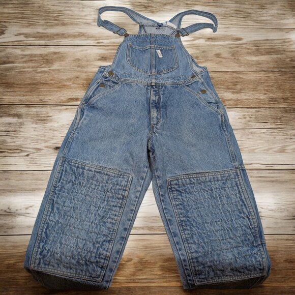 RARE womens Vintage Guess by Georges Marciano USA Blue Denim Bib Jean Overalls 3 - Picture 1 of 16